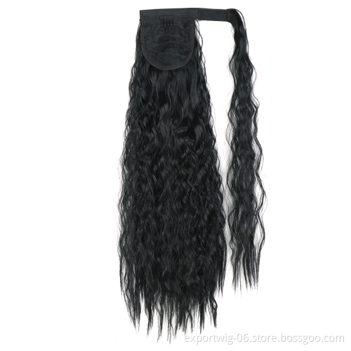 Long Curly Ponytail Clip Corn Curly for Women Synthetic High Temperature Fiber Hair Extensions Natural Hairpiece Synthetic Hair